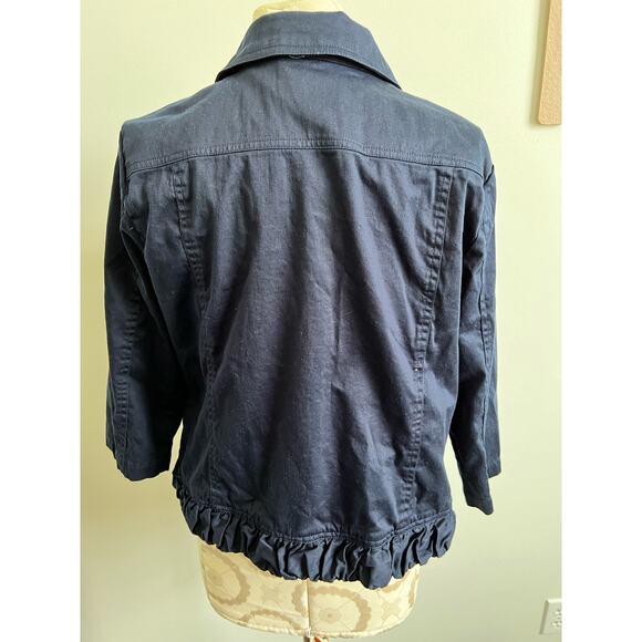 Christopher & Banks Women's Open Front Navy Blazer Medium - Picture 4 of 7